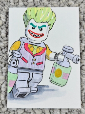 Gabe's Cave Rossonn Phillips Chris Colyer Lego Joker 1/1 Art Sketch Card  Signed - Main Image