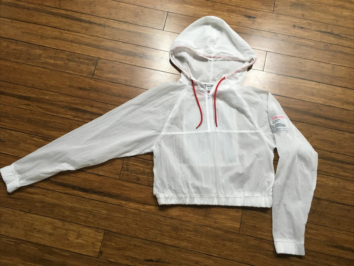 Womens white nylon windbreaker best sale jacket