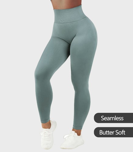Women High Waist Gym Leggings Seamless Fitness Sports Running Ladies Yoga Pants - Picture 8 of 41