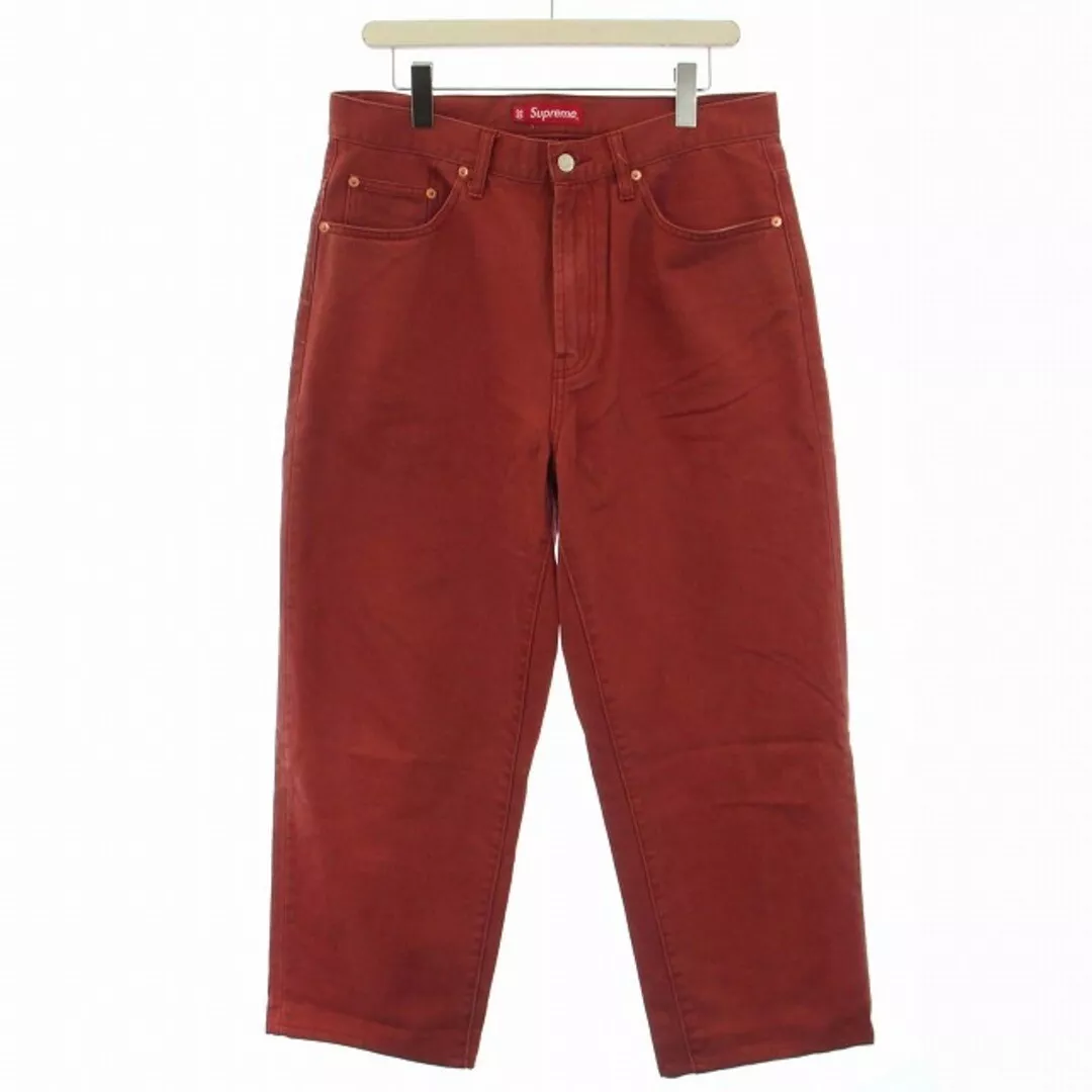 Supreme 23SS Baggy Jean Denim Pantalon Jeans Zip Fly New York Broderie W30 Occasion 9