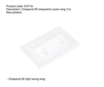 Slot.it SICH71LX Chaparral 2E Transparent Lexan Wing slot car part