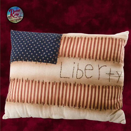 "Cuscino bandiera americana Liberty 13,5""x17,5" - Foto 3 di 3