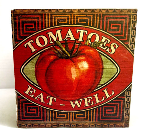 Pair of Hand Crafted Wooden Storage Boxes- Farmers Market Carrots & Tomatoes - Picture 6 of 12