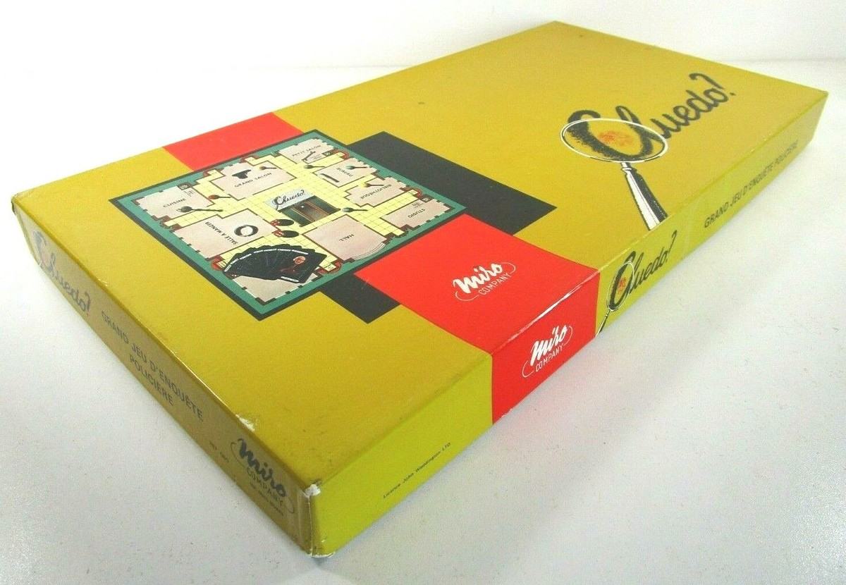 Jeu Cluedo Vintage MIRO 1951 - Grand Jeu D'enquête Policière, édition Française