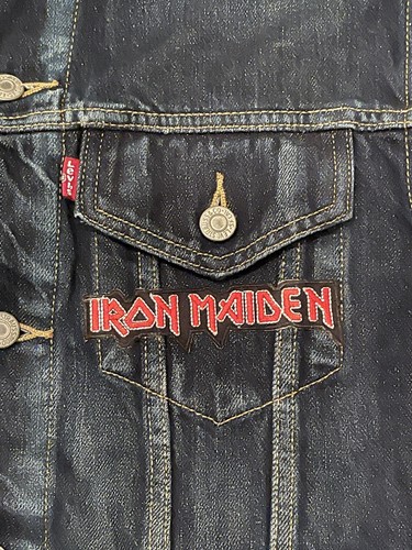 Vintage Levi’s Denim Vest Iron maiden Killers 80s 90s Y2k Heavy metal Rocker Roc - Picture 5 of 14