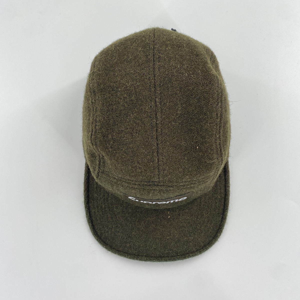 Supreme Harris Tweed Wool 5 Panel Box Logo Camp Hat Cap