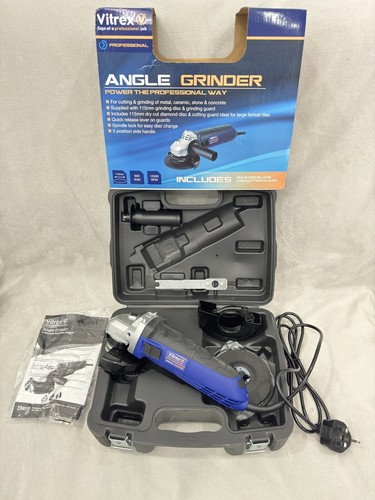 Vitrex Angle Grinder 115mm 900W 240V Inc Cutting Disc and Case - AGR900 - Picture 2 of 7
