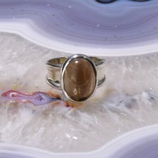 Rauchquarz Ring, 925er Silber, Edelsteinring (22542), Edelsteinschmuck