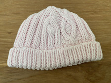 Next Baby Girls Knitted Lined Pink Hat Newborn - 3 Months