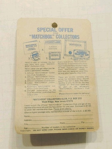 NOS 1971 LENSEY MATCHBOX SUPERFAST NO 6 MERCEDES 350SL - Picture 4 of 4
