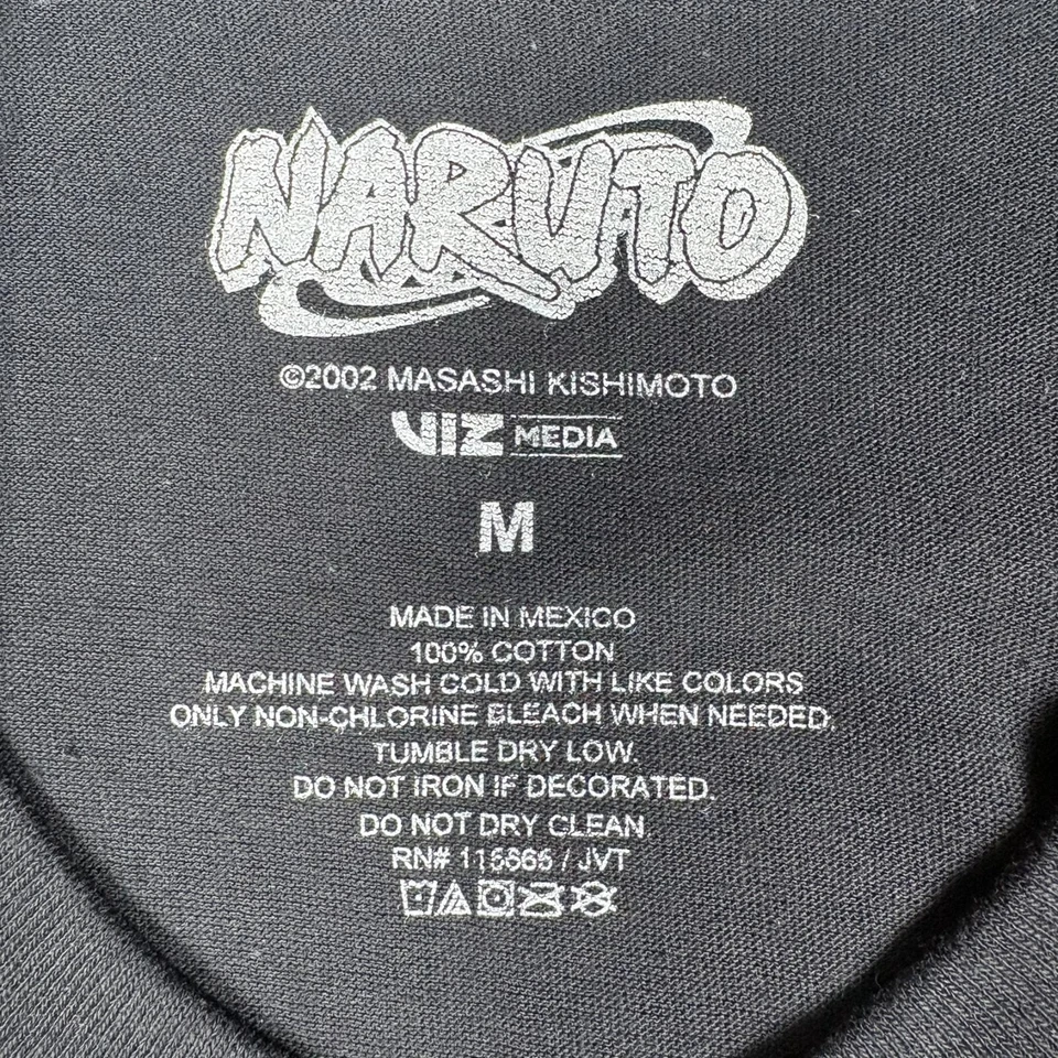 Camiseta Naruto Para Hombres M Uzumaki Hoja Oculta Pueblo Anime Dibujos Animados Negra Naranja Nueva Foto 4 de 4