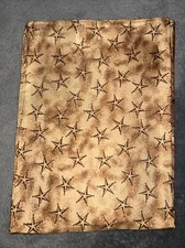Western Wild Rags Unisex Scarf - 100% Silk - Stars - Brown - 34" x 34"