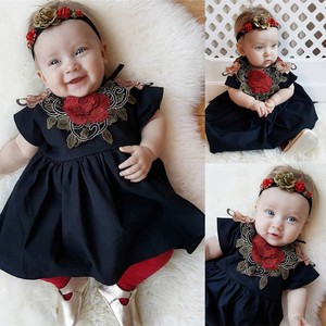 Image Is Loading Newborn Baby Girls Cute Rose Embroidery Short Sleeve Image Is Loading Newborn Baby Girls Cute Rose Embroidery Short Sleeve