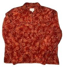 Christopher&banks Red Corduroy Womens Jacket/blazer Size-l