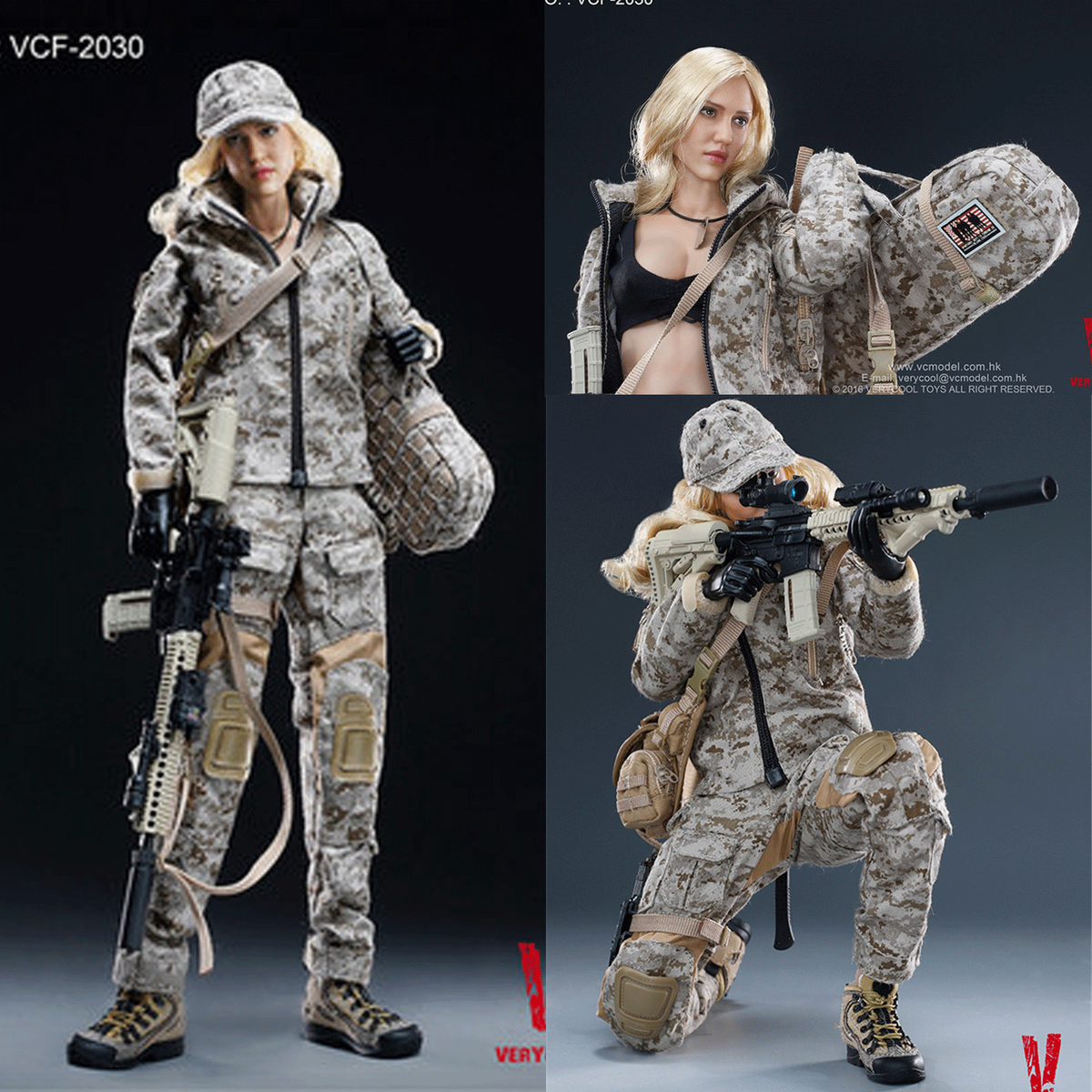 1/6ミリタリーフィギュアベリークール VERYCOOL Camouflage Max Female 1/6 VCF-2030 Action Figure