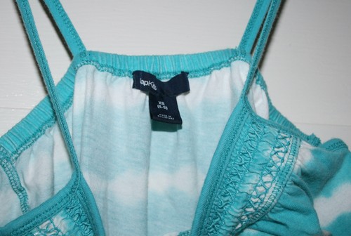 Gap Kids Girl's Top Tank Tie-Dyed Blue and White Size XS 4/5 - Picture 3 of 4