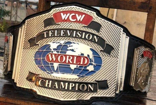 WCW Campeonato Mundial de Televisión Cinturón Adulto Placas de Zinc 4mm Espesor Grabado Profundo Foto 2 de 4