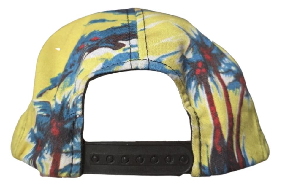 Billabong Cap Snap Back Womens Pink Green Yellow Swirl Hawaii Surf Hat! - Image 3 of 4