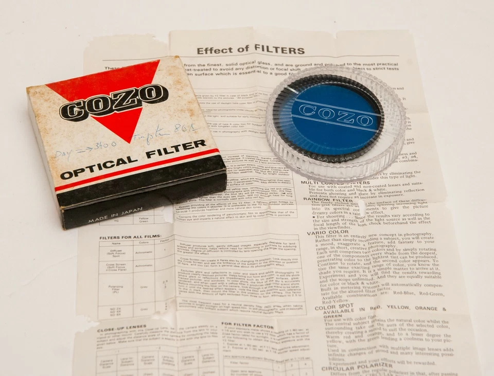 Cozo 80a 55mm, Cooling filter - for use with daylight film in tungsten light. - Image 3 of 4