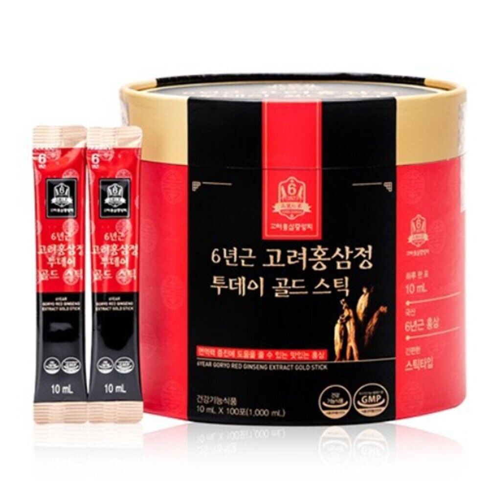 Korean 6 Years old Red Ginseng Extract Stick 10ml x 100 Sticks Korean Food