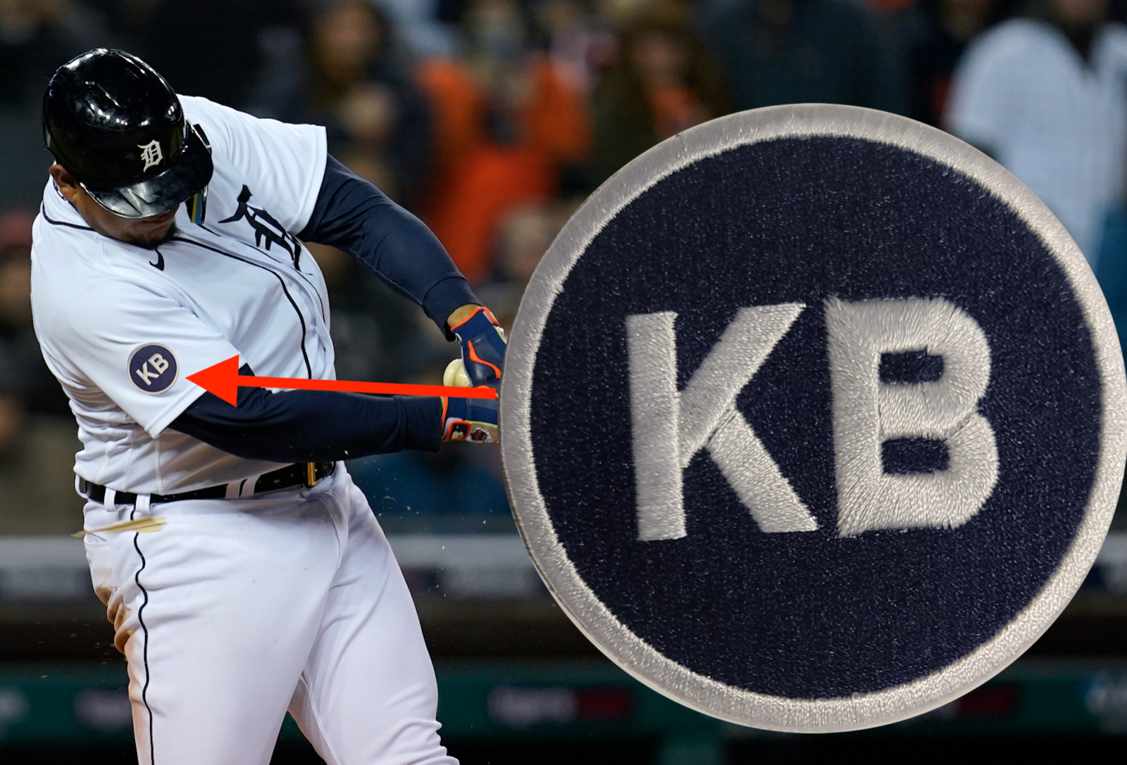 KB Patch Kimera Bartee Memorial Patch Detroit Tigers Baseball Jersey ...