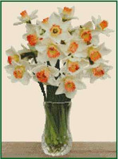 Daffodils in Crystal Vase Counted Cross Stitch Chart No.14-131