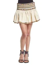 Isabel Marant Saxen Mini Skirt XS 34 Women's Casual Embroidered Beaded NEW 34888