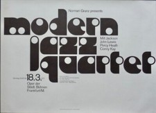 MODERN JAZZ QUARTET 1972 German A1 concert poster Not GUNTHER KIESER NM