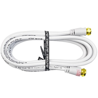 Boobrie Sky 2M Kabelverlängerungs-Kit TV-Koaxialkabel Weiß F-Stecker