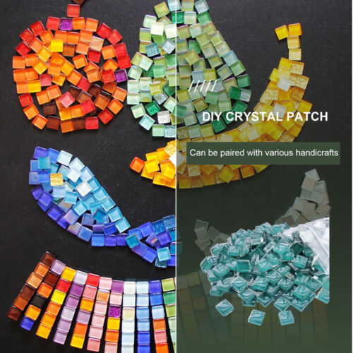 450 x Mosaic Tile Stone For DIY Crafts Puzzle Art Decor Shine Stained Glass Bulk - Picture 2 of 21