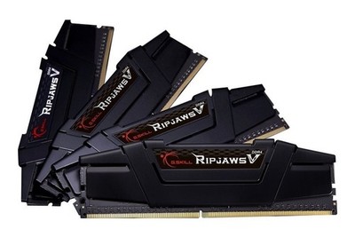 64GB G.Skill DDR4 PC4-28800 3600MHz Ripjaws V für Intel CL16 Quad Kit (4x16GB)