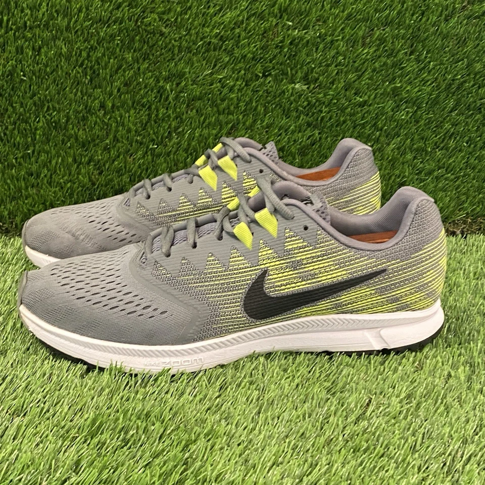 Nike Air Zoom Span 2 Running Shoes Men’s Sz 12 Sneakers Lace Up Vented Gray Volt - Image 4 of 4
