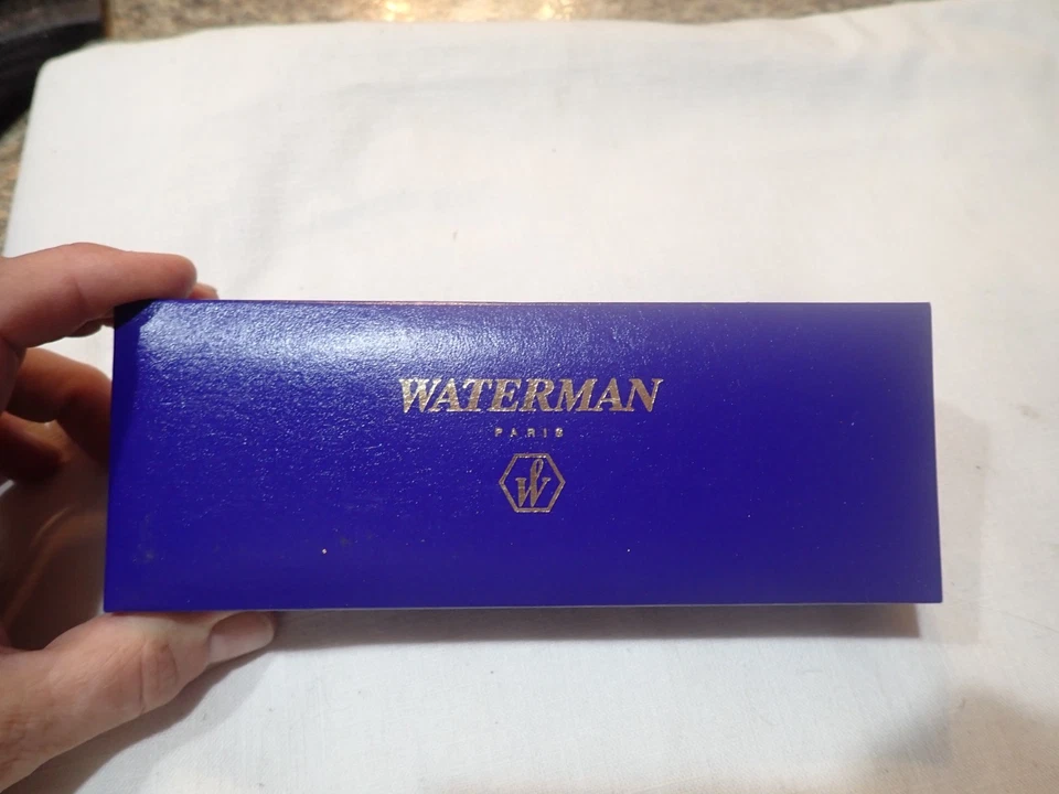 Pluma Estilográfica Waterman Gentleman Vintage Laca Verde Plumín Dorado París Francia Foto 2 de 4