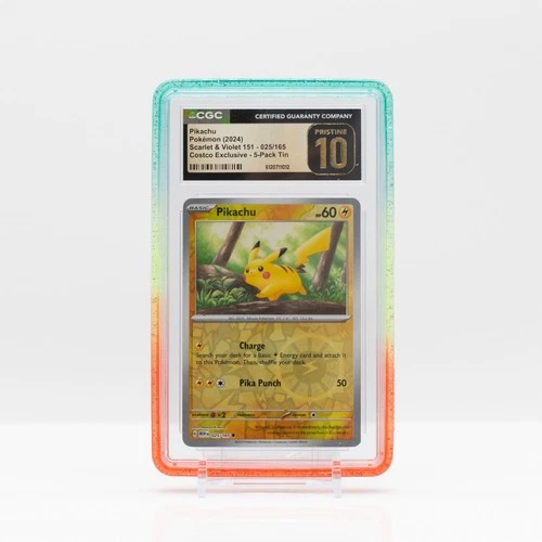 Pokemon Pikachu Cosmos Holo #25/165 Scarlet & Violet 151 Costco CGC 10 PRISTINE