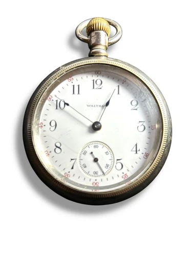 Antique 1912 Waltham Pocket Watch 18s 7 Jewels Model 1883 Grade Sterling ** RUNS