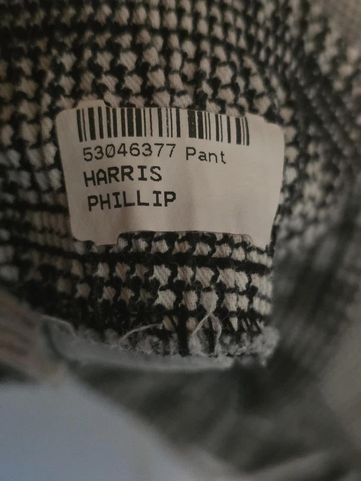 Chefwear Chef Works Pants Mens Black White Houndstooth Check Drawstring Lot of 3 - Image 3 of 4