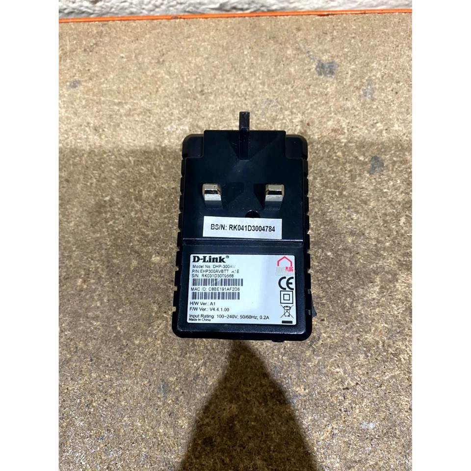 D-Link TalkTalk DHP-300AV Powerline Adapter Only Black 1x Ethernet Port UK Plug - Image 4 of 4