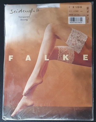 Falke Seidenglatt Stay-up Feinstrumpf halterlos Farbe weiss Grösse S