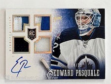 2013-14 Panini Prime Rookie Patch Auto Holo Gold 14/25 Edward Pasquale #180