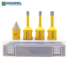 4pcs/set Diamond Drilling Bits Hole Saw Cut Porcelain Tile Marble Angle Grinder