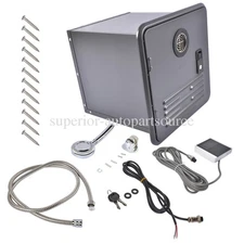 RV Tankless Water Heater 42000 BTU Gas Water Heater Remote Control 15"x15" Black