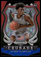 2020 Panini Prizm Crusade Red Blue #82 James Wiseman