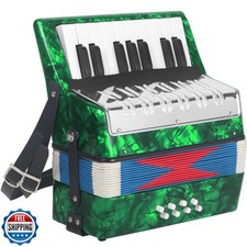 AKLOT 17 Key Piano Accordion, Lightweight Kids Accordion, Celluloid Accordion
