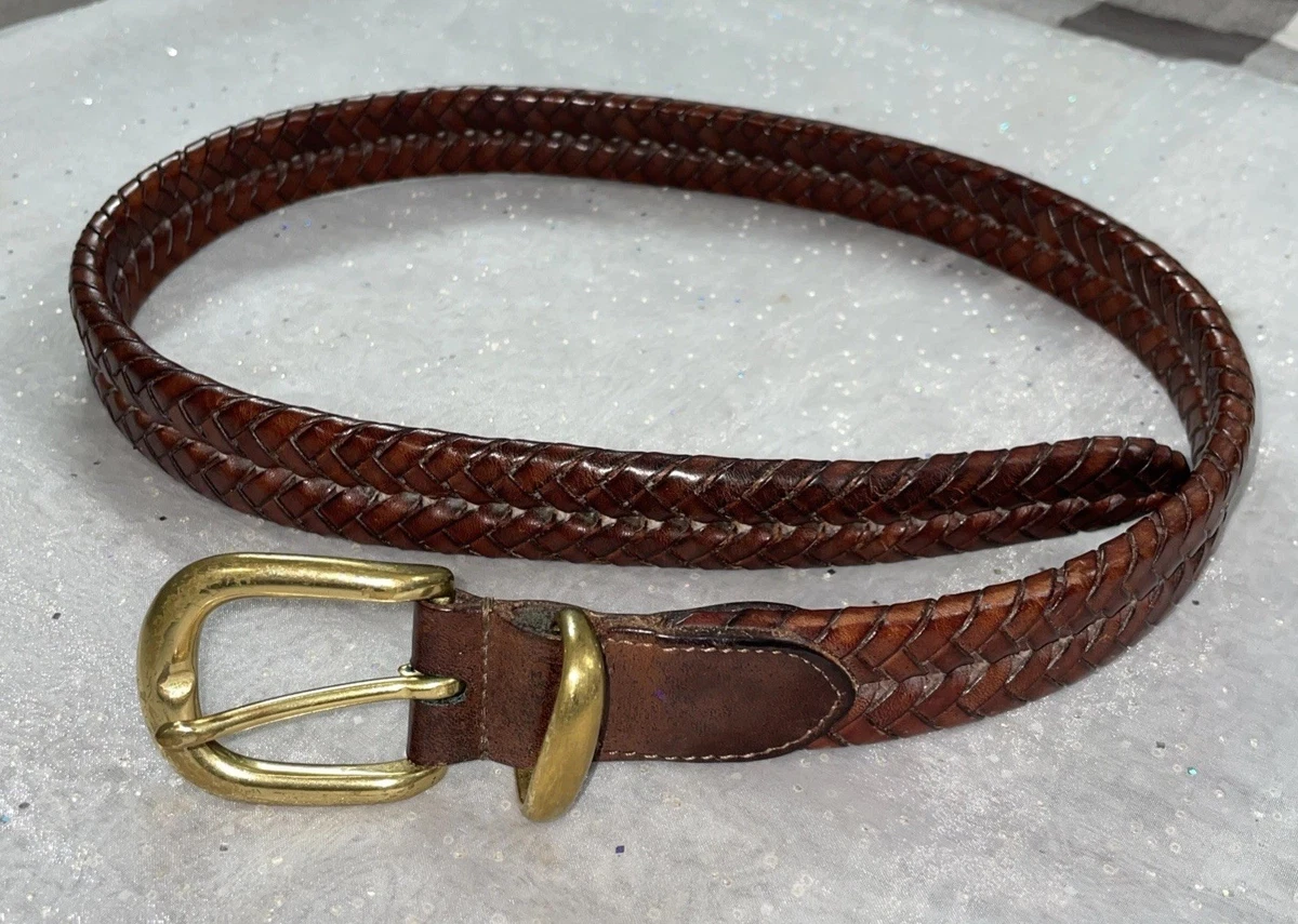 Vintage Coach Braided British Tan Leather Belt Size M 1.85in Wide #3852 Designer Coach Wide Belts for Women for sale | eBay main image 2
