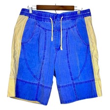 Vintage 80s PREPPY Gitano Colorblock Mens Shorts Size Medium Fisherman