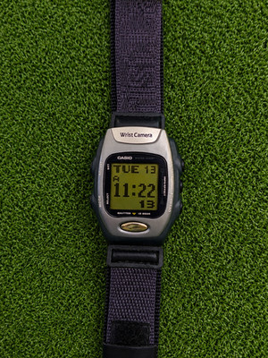 CASIO WQV-2 Vintage Wrist Camera Digital Watch IR Communication Monochrome Japan