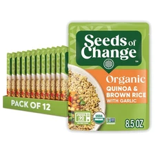 Instant Organic Quinoa & Brown Rice with Garlic - Nutritious 90-Second Meal Set