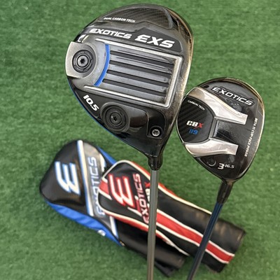 Tour Edge Exotics EXS 10.5* Driver & CBX 119 3-Wood Set Tensei & EvenFlow R-Flex
