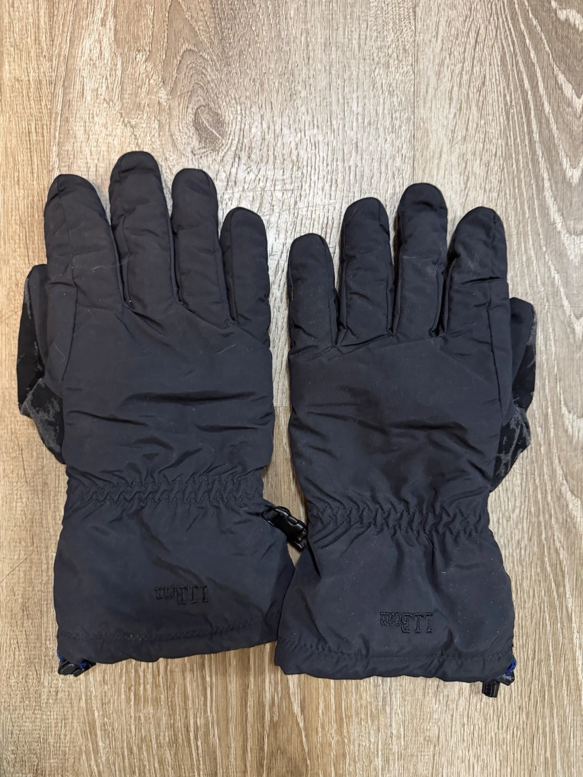 Vintage LL Bean Gloves Mens Medium Black 90s Liner Insulated 40 Gram Thinsulate!