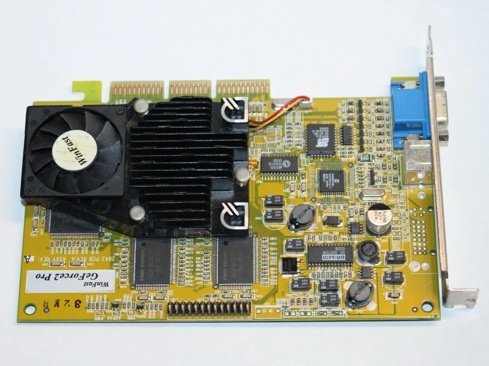 AGP 4x Winfast / Leadtek Nvidia Geforce 2 Pro 32MB VGA 3D video GPU GFX Graphics - Image 4 of 4